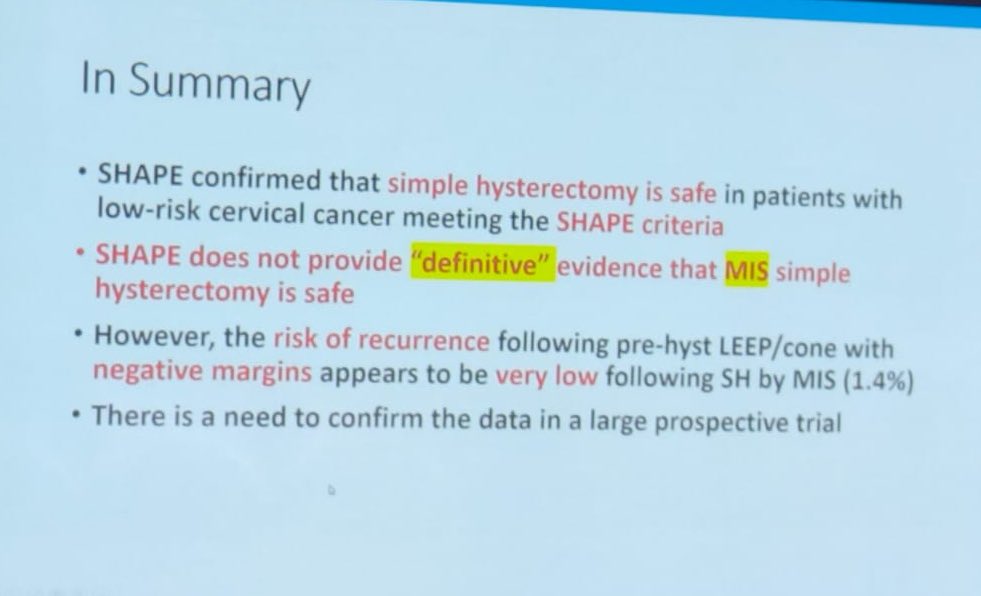 JayrajAarthi's tweet photo. Dr Marie Plante discusses the safety of #MIS in patients in #SHAPE trial

@pedroramirezMD @IGCSociety @IJGConline @OncoAlert @GynMe4 @IJGCfellows 
#IGCS2024 #GynecologicCancer #UterineCancer #Some4GynOnc https://t.co/KusXxIyU9V