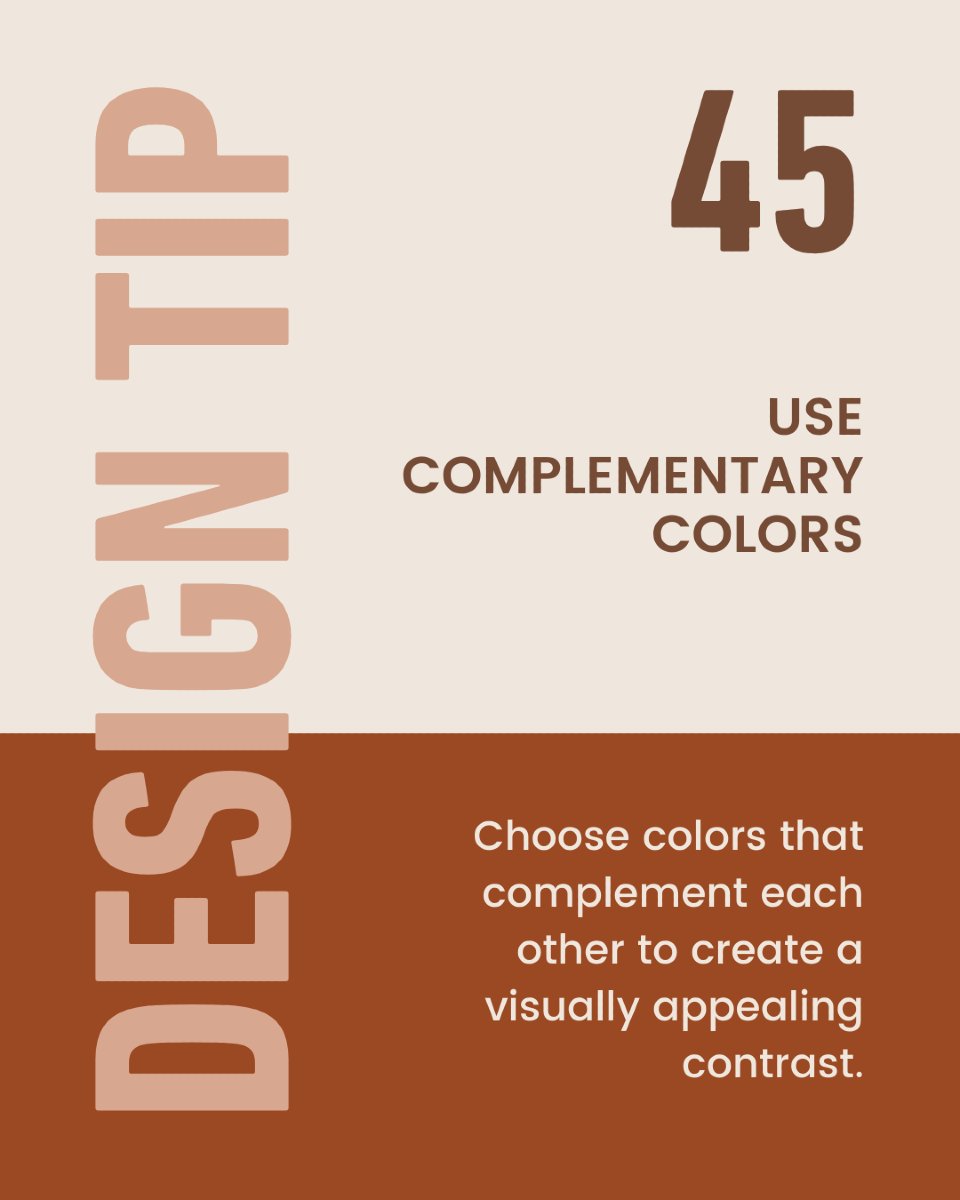 jeffursodesign's tweet image. USE COMPLEMENTARY COLORS

#ComplementaryColors #ColorHarmony #ColorContrast #ColorPairing #VisualBalance