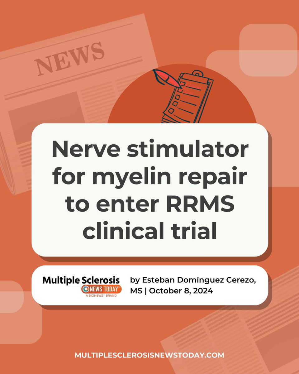 The device is believed to slow damage to the myelin sheath and promote its repair. See how it works: bit.ly/3NkMZ29 

#MS #MultipleSclerosis #MSResearch #MSNews #MSTreatment
