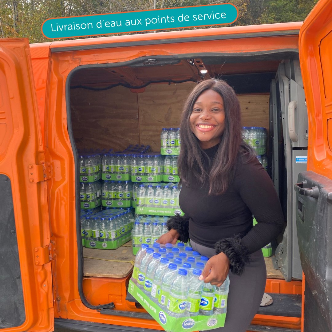 fdependancesmtl's tweet image. Jeudi dernier, Naschra et Élise ont livré 80 caisses d’eau aux différents points de service. Ces bouteilles d’eau seront utiles à nos usager·ère·s qui n'ont pas toujours accès à des gourdes ou à des points d’eau.
Un grand merci à @eauxnaya pour son généreux don!