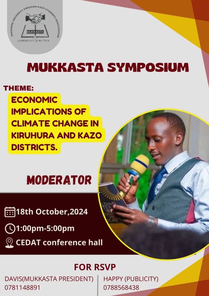 mukkasta1's tweet image. "JOIN THE CONVERSATION!
You're invited to the MUKKASTA Symposium &amp;amp; Debate Session!
Theme: Economic Implications of Climatic Change in Kiruhura and Kazo
#ClimaticChange#EconomicImplications#Sustainability#CommunityEngagement"