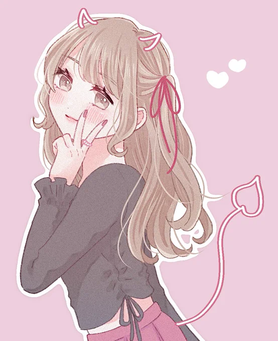 小悪魔ちゃん#イラスト #illustration 