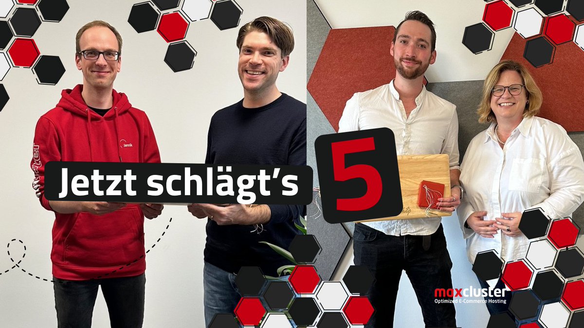maxcluster's tweet image. 🎉✨ Gleich 3 Maxis haben letzte Woche ihr 5-jähriges Firmenjubiläum bei #maxcluster gefeiert! 🙌🥳.

DANKE für eure tollen Ideen, euren Einsatz und eure helfenden Hände. Ihr zeigt immer wieder, was echte Teamarbeit bedeutet! 💪💼

#jobhunt #career #culture #leadership #ecommerce