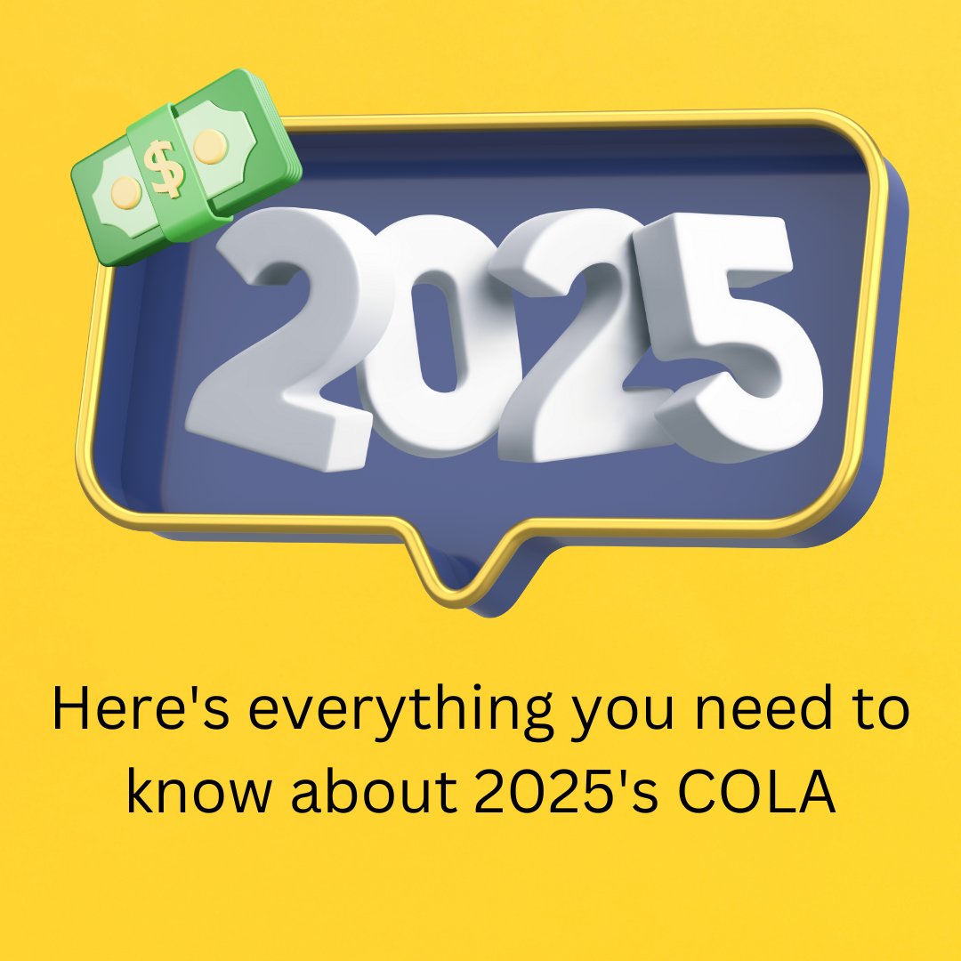 SeniorResourceX's tweet photo. Wondering about 2025's COLA? #socialsecurity #cola 
https://t.co/Aa4XK5DZTI https://t.co/zoL612NL9n
