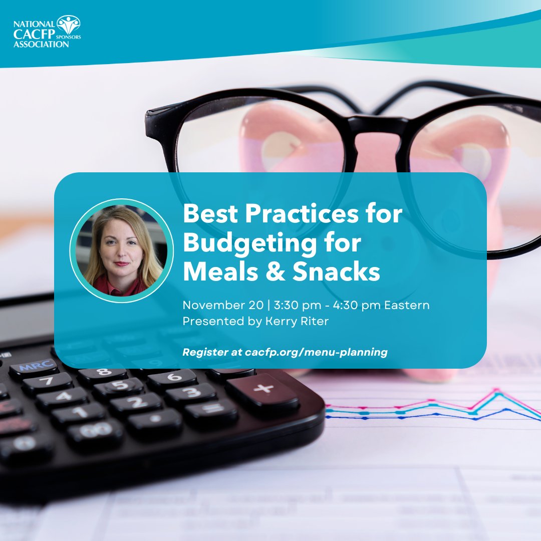 We know that every penny counts at child care centers and family child care homes. Discover the secrets to stretching your dollars with Best Practices for Budgeting for Meals &amp; Snacks at our #CACFP Menu Planning Boot Camp. 

Register today: info.cacfp.org/ap/Events/Regi…