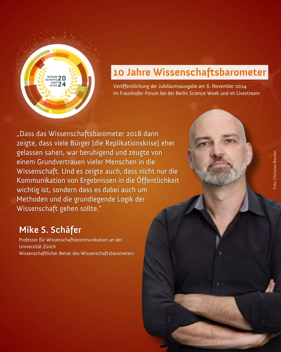 Wissenschaft im Dialog (@wissimdialog) on Twitter photo Am 6. November feiern wir 10 Jahre #Wissenschaftsbarometer. Anlässlich des Jubiläums blickt Beiratsmitglied Mike Schäfer <a href="/mss7676/">Mike S. Schäfer</a> auf die Schwerpunkte „Replikationskrise" und „Vertrauen in KI" zurück:
✨wissenschaft-im-dialog.de/blog/der-beira…
#Wisskomm Am 6. November feiern wir 10 Jahre #Wissenschaftsbarometer. Anlässlich des Jubiläums blickt Beiratsmitglied Mike Schäfer <a href="/mss7676/">Mike S. Schäfer</a> auf die Schwerpunkte „Replikationskrise" und „Vertrauen in KI" zurück:
✨wissenschaft-im-dialog.de/blog/der-beira…
#Wisskomm