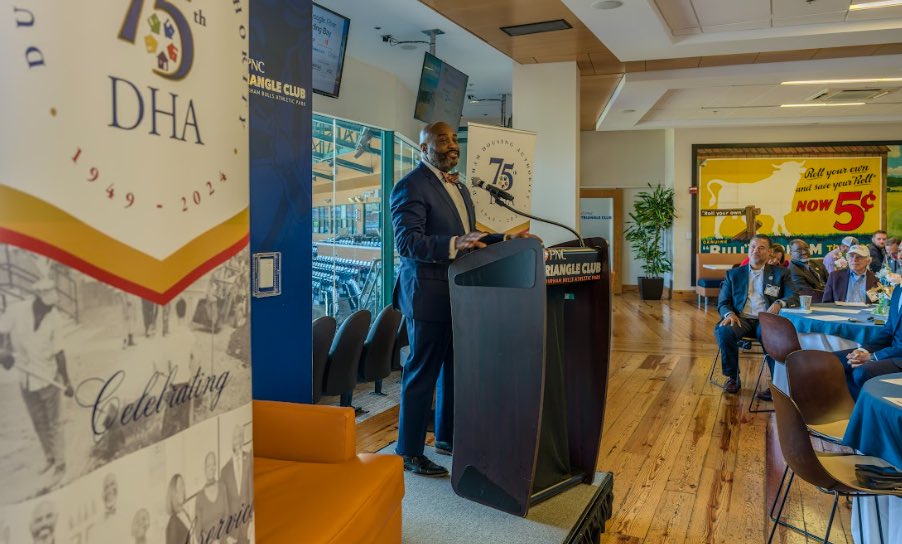Thanks you all who came to support DHA’s 75th Anniversary Breakfast and fundraiser in support of our resident programs. Thanks to you, we are able to continue our pursuit of decent, affordable housing and resident services to uplift our Durham community. 💙#DHA75th