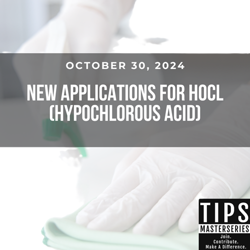 Continuing our conversations regarding the significance of Hypochlorous Acid we are pleased to announce a TIPS Master Class on Wednesday, October 30, 2024...

Register Here: masterseries.events/portfolio/new-…

.