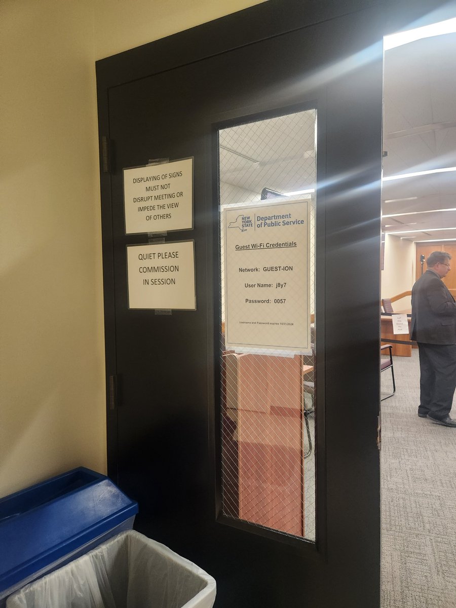 Some added security at the Public Service Commision after a disruption by National Grid rate hike opponents raised concerns with folks approaching commissioners.

Designated elevator and escort, visitors wanded and bags checked, more clear roped off section in front for staff