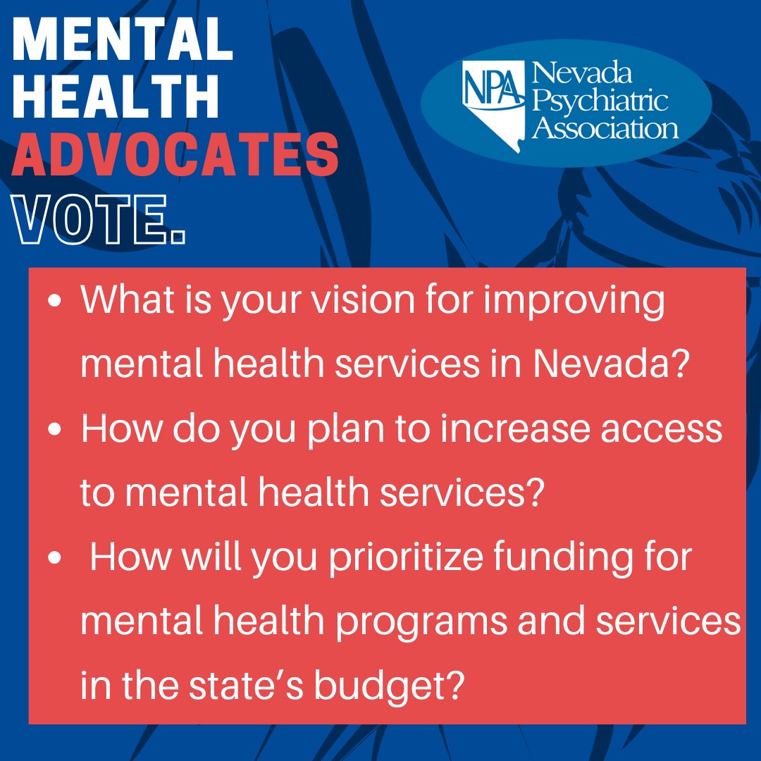 #NV is a battle ground state which means candidate are out in full force to talk to voters before Nov 5th. Do you want to know a candidate's take on mental health issues? Here are a few questions to ask when interacting with candidates these last few weeks before the election.
