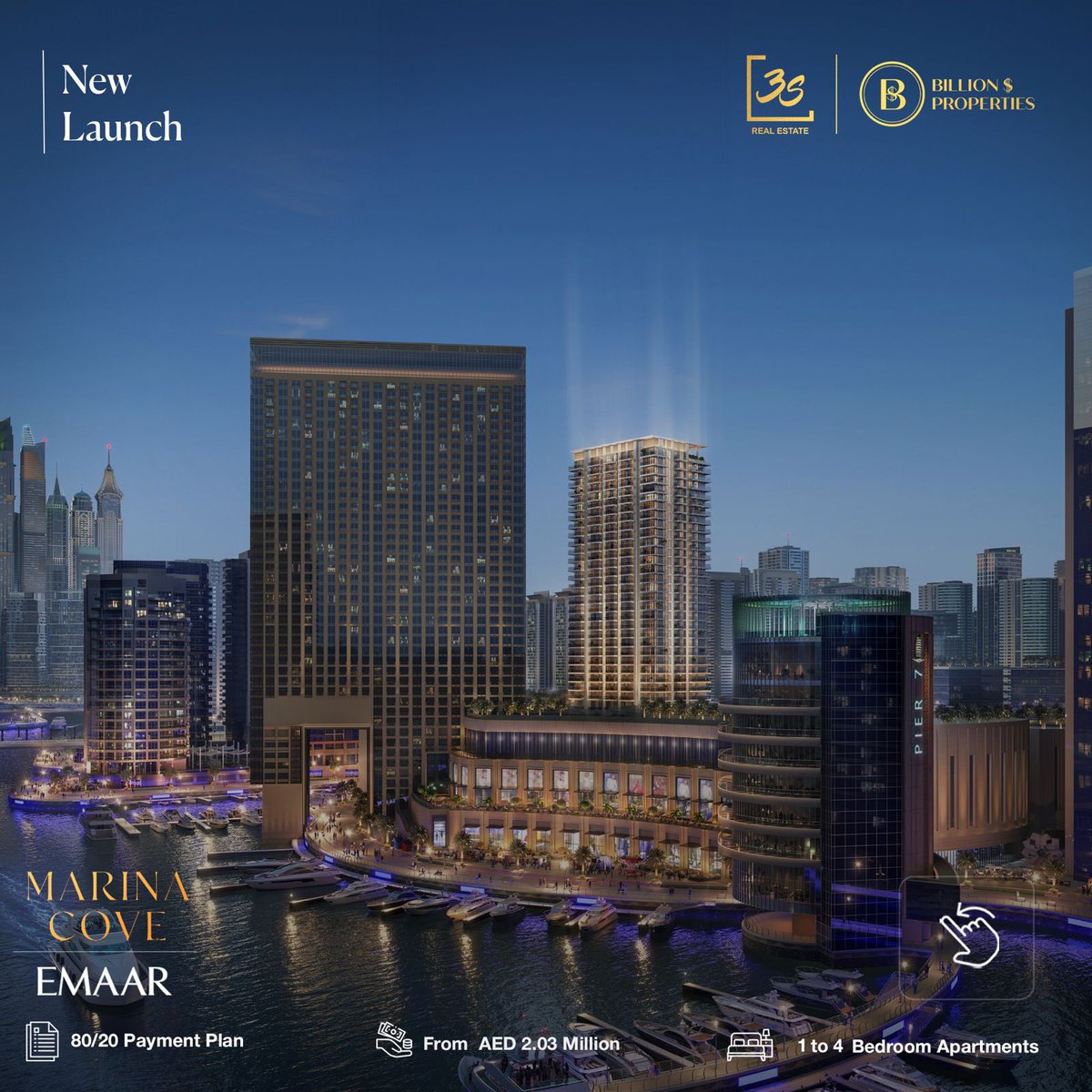 3sBrokers's tweet photo. Marina Cove✨

A residential development nestled in the heart of Dubai Marina offers a vibrant waterfront lifestyle in one of the city's most coveted addresses.

Contact us today!

#dubaimarina #marinacove #emaar #DubaiRealEstate #PropertyInvestment #FamilyHomes #DubaiLiving https://t.co/XCTRapuGM8