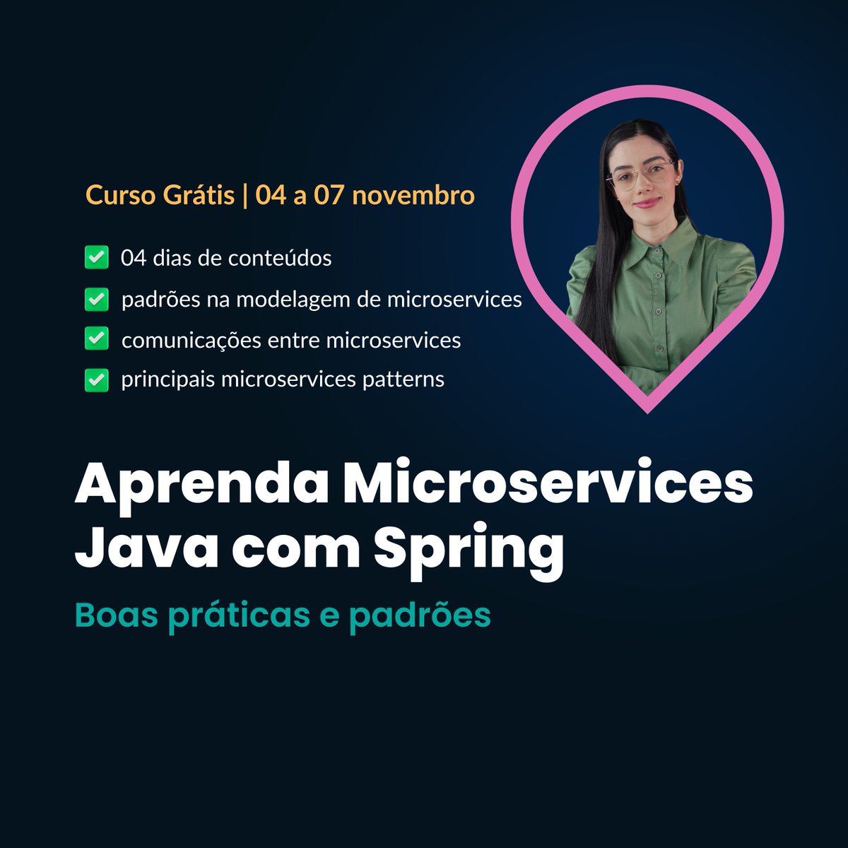 MichelliBrito4's tweet photo. Curso gratuito de Microservices com Spring 🔥  

Veja mais e cadastre-se pelo link abaixo 👇
https://t.co/v1FYPwL6HK
.
.
.
#programação #java #spring #arquitetura #microservices #decoder https://t.co/xjUfShJ1uO
