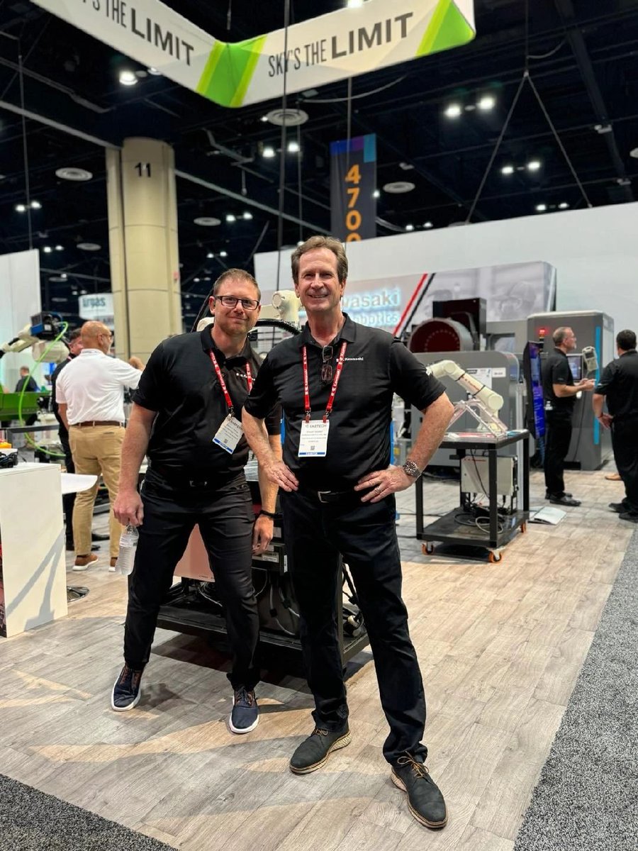 KawasakiRobot's tweet image. Day 2 at #Fabtech! Join us in the WEST Hall for live demos of our #welding and #machinetending #robotic solutions. Connect with our trusted partners #Hurco, #WauseonMachine, #MeltonMachine, and #Kawasaki #specialists and #engineers. 

#KawasakiRobotics Booth# W4713 🤖