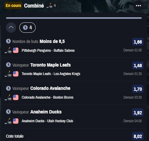 PenseBet's tweet photo. 𝗟𝗔 𝗗𝗔𝗧𝗔 𝗔 𝗣𝗔𝗥𝗟𝗘 𝗘𝗡 #𝗡𝗛𝗟 🧪🏒 

Si ce petit combiné audacieux (digne d'une petite mise ⚠️) ⬇️ passe, on envoie 10€ de PaysafeCard à l'un d'entre vous ! 🎁
Pour participer : RT et Likez ce post !🔁💙 
Règlement : https://t.co/ZjXNVJVIec

#TeamParieur #JeuConcours https://t.co/JiN7fSxU4C