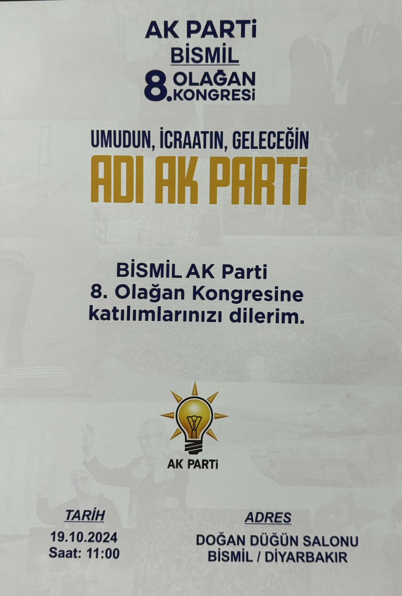AkPartiBismil's tweet photo. Tüm Halkımız Davetlidir. https://t.co/acJqg1MvyH