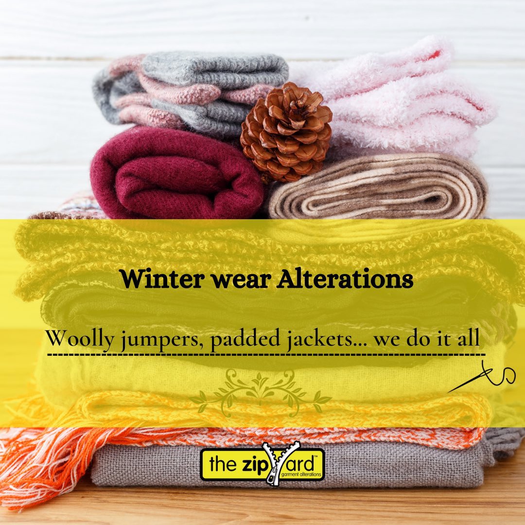 Got a winter coat you need repaired or restyled?

Why not pop into The Zip Yard and let us do what we do best ✂️

#wintercoat #coat #alterations #thezipyard #lookgreatfeelfantastic #weloveeveryBODY