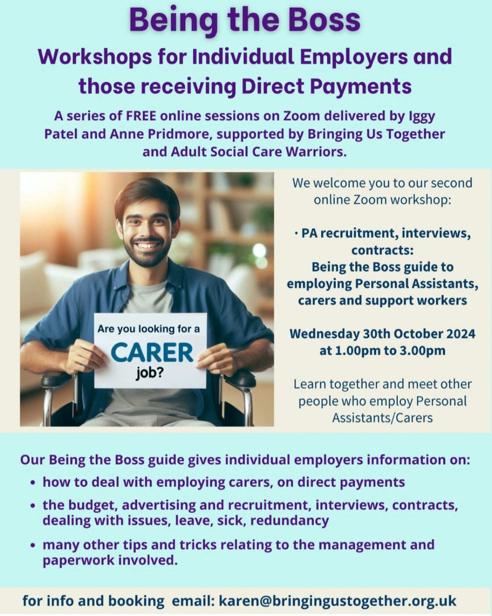 Our training is different! Ie individual employers training session It's free,  online . We have people exp you can chat &amp; ask questions to in the background. It's recorded, sent out &amp; includes a phablet with links to additional info. Contact ongoing for additional queries after