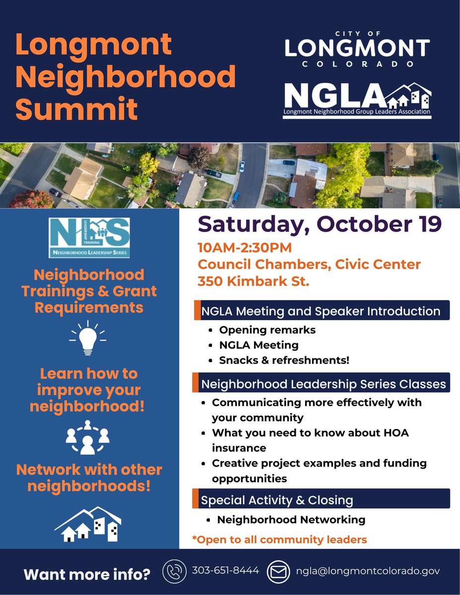 AltitudeLaw's tweet image. Don't miss @coloradohoagal Melissa Garcia at the @cityoflongmont Neighborhood Summit this Saturday, October 19th from 11am-12pm on the HOA Insurance panel! No registration required!

#HOAManager #HOABoard #HOAInsurance #AssociationInsurance #LongmontColorado #CityOfLongmont