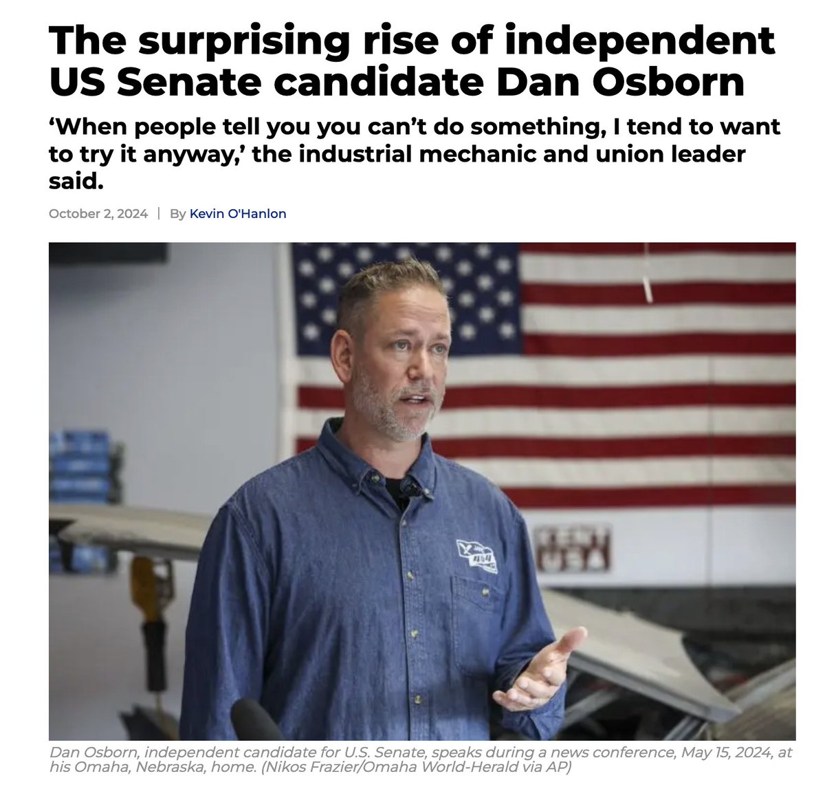 osbornforne's tweet image. I didn&apos;t get into race because I like politics. I got into this race because it&apos;s become clear that my working friends and I don&apos;t have anyone fighting for people like us in DC. 

This race has never been about me — it&apos;s always been about the road workers putting in overtime, the…