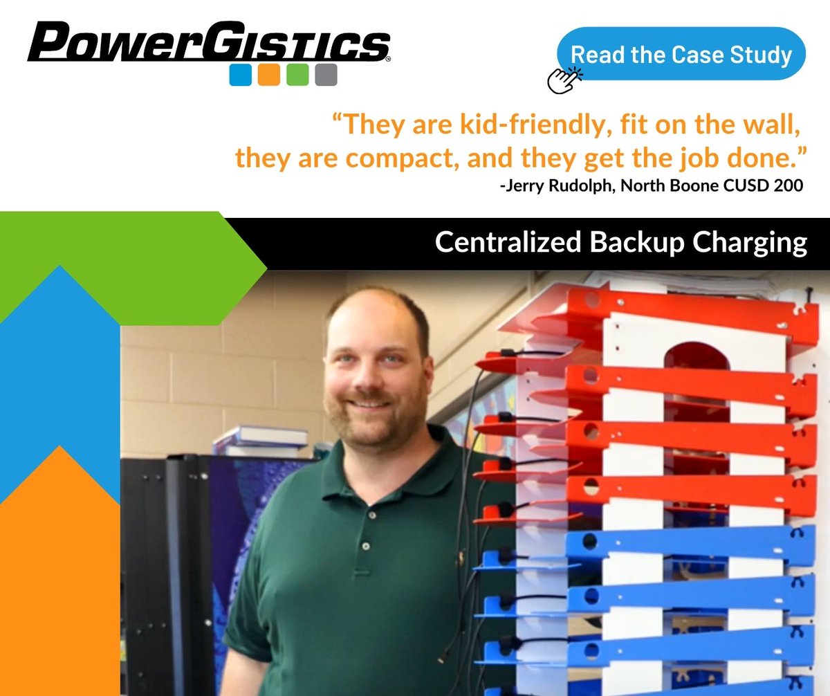 At North Boone CUSD 200, PowerGistics Towers allow students independence and responsibility in making sure devices are charged and ready for class. Read more: powergistics.com/about/case-stu…