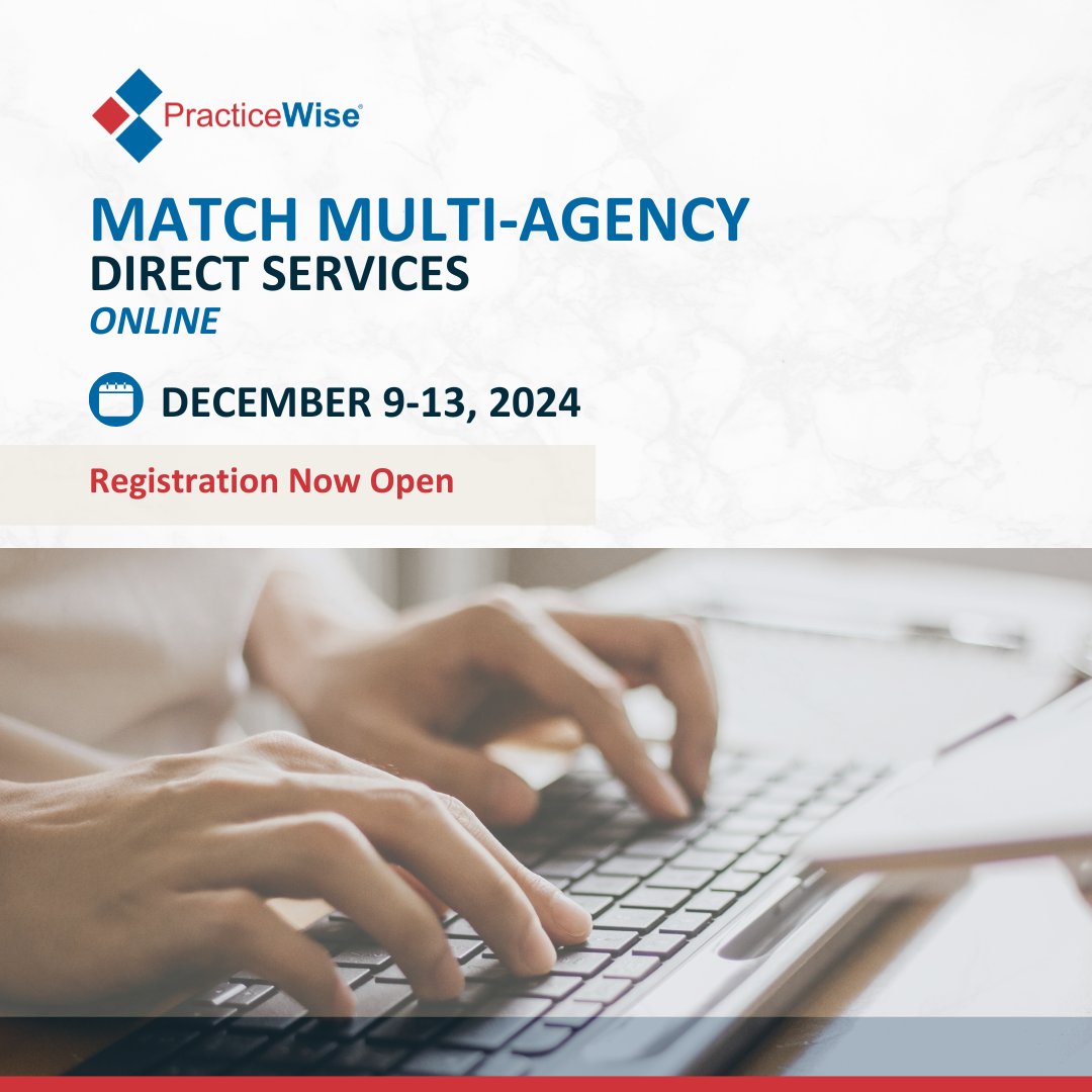 PracticeWise's tweet image. 🌟 Join Our MATCH Multi-Agency Direct Services Training! 🌟

🗓️ Dates: December 9-13, 2024
📍 Location: Online, via Zoom

Spots are LIMITED!

welcome.practicewise.com/training/match…