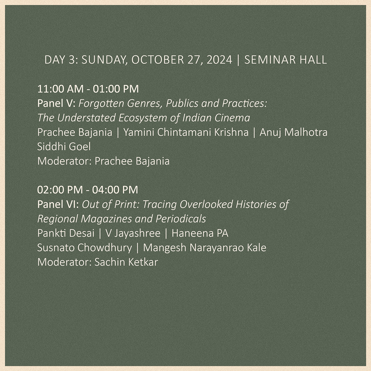What to expect at Past Forward: KEYNOTE AND PANEL DISCUSSIONS 

Oct 25-27, 2024 | <a href="/bicblr/">Bangalore International Centre</a> 

Register here: bit.ly/3BBAmx1