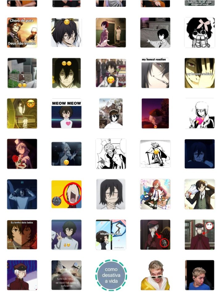 Vcs teriam meu número só pelas figurinhas?? (a maioria sendo do dazaikkkk