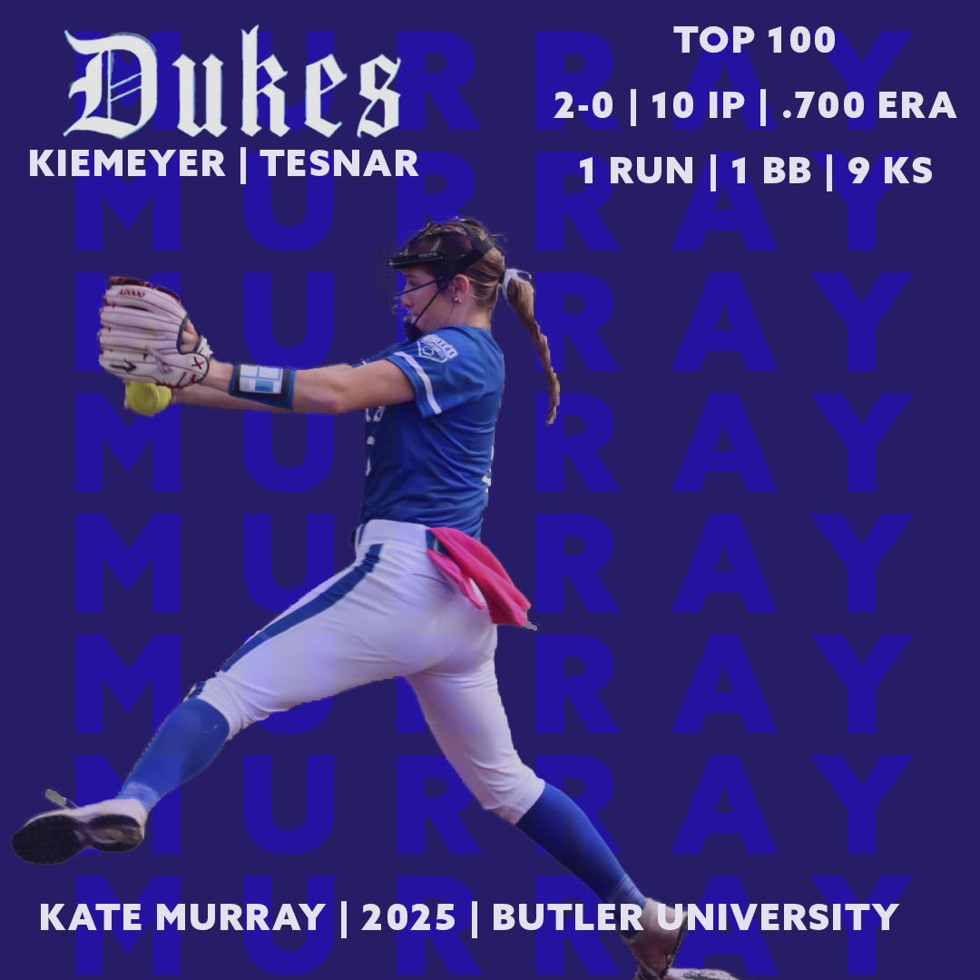 KateMurray_11's tweet image. Lady Dukes went 5-0 last weekend! Closing the fall out with Saint Louis this weekend and Evansville the following weekend! Can’t wait to finish the fall strong with my girls!🔥@ButlerSoftball @fisherssoftball