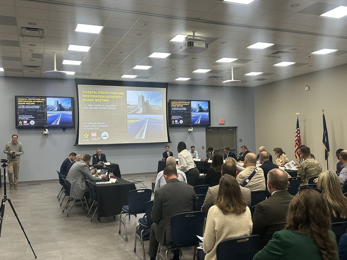 dlafarg's tweet photo. Coastal Protection &amp; Restoration Authority Board meeting hosted at SOWELA today. https://t.co/BugsqAet0A