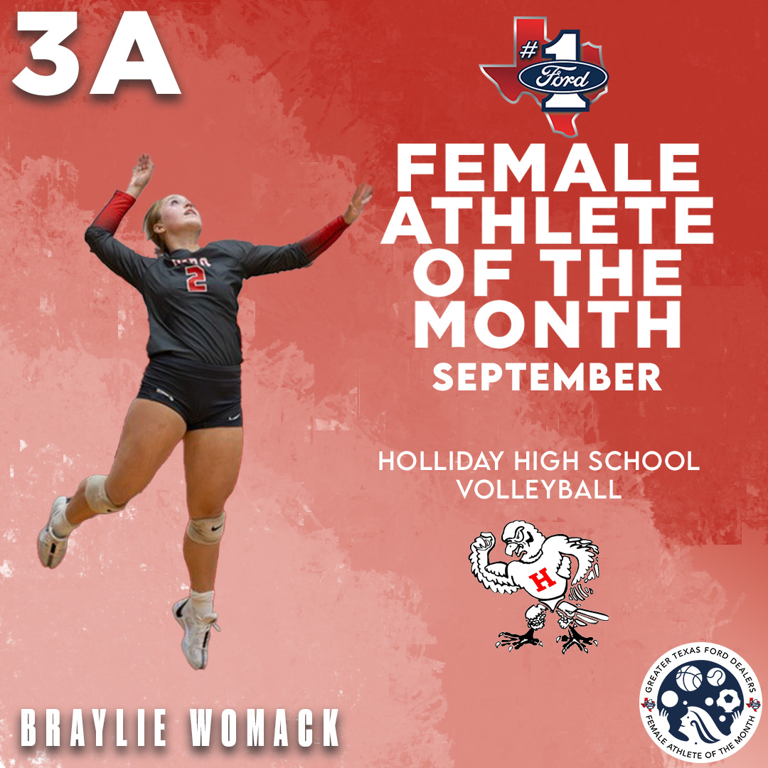 Braylie Womack, Sr. setter at Holliday HS, hit 1,500 career assists in a W over Henrietta! With 826 digs, 132 aces, &amp; 137 kills, she shines as a backrow setter. Nominated for homecoming queen, she's now Class 3A #GTXFAOM

#GreaterTXFord #FAOM #GTXFemaleAthletes <a href="/CoachHargrove20/">Coach Hargrove</a>
