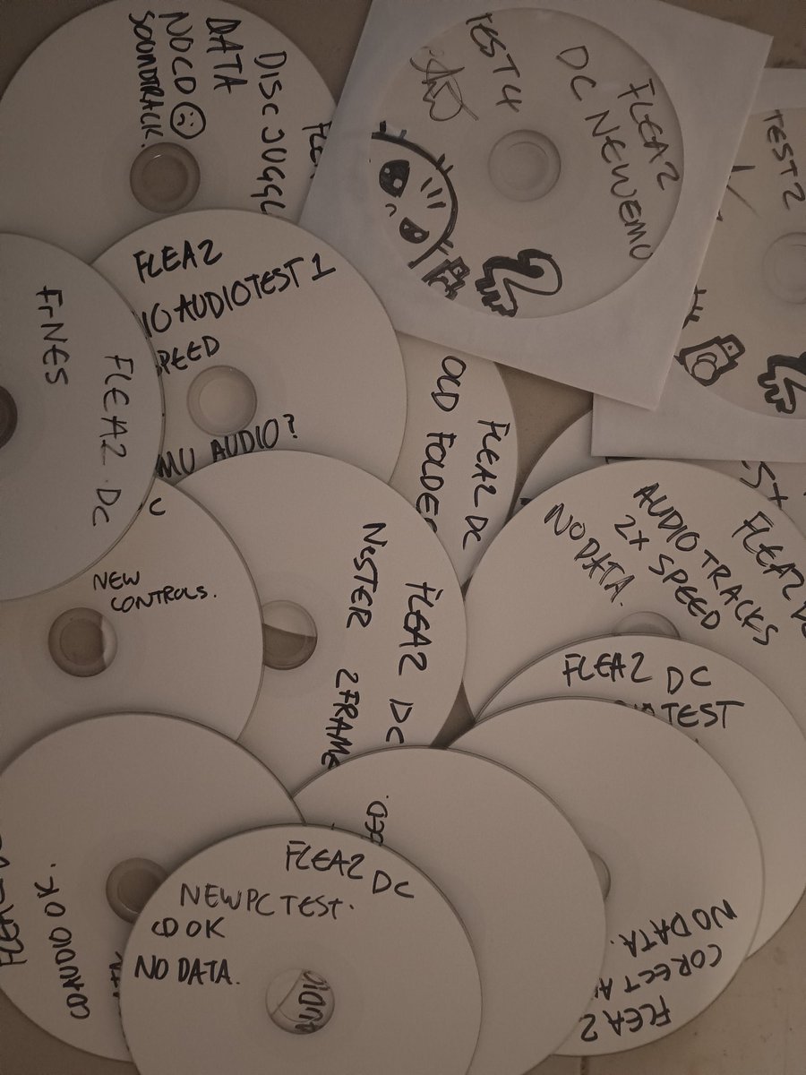 Wallmasterr's tweet photo. Been pulling my hair out today trying to get the Dreamcast build of #flea2 ready.
Today it just started not adding the data files on the disc for pc to read :(
Worked last week. Break time. Il try again 2moz
Might do a coaster giveaway
#dreamcast #indiegamedev #gamedev #retro https://t.co/hXSxwmzIRK