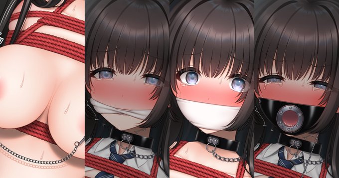 投稿しましたロッカーで拘束文字あり差分玩具責め編 服有無ソックスなし・ニーソ・ラバーニーソ下着有無口枷(ボールギャグ白・黒/開口マスク開・閉/布かませ・かぶせ・こぶ/ガムテープ) 