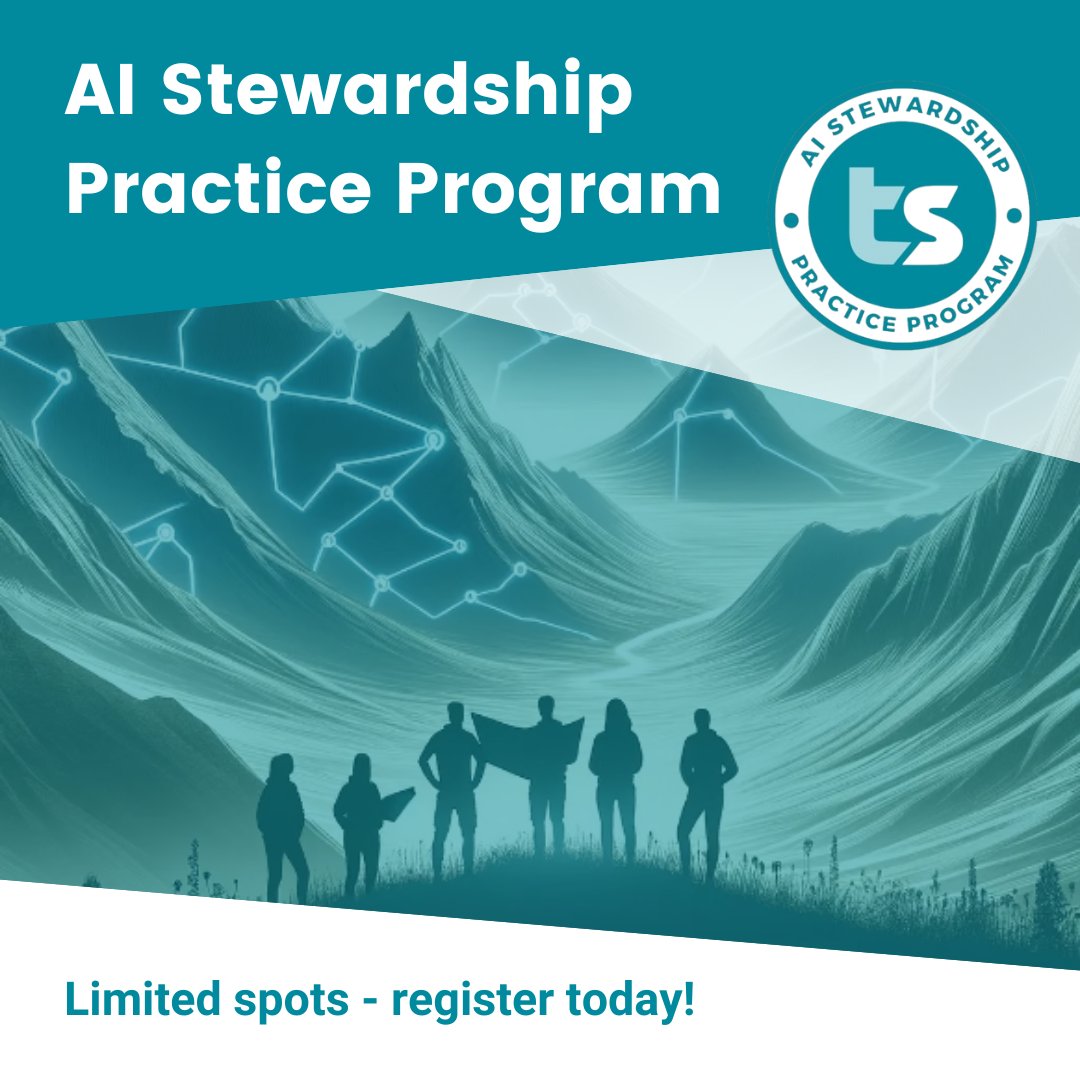 We are excited to announce that the pilot of our new AI Stewardship Practice Program is launching tomorrow! 

There are still a few spots available. So if you're interested - register today!

programs.techstewardship.com/courses/AIS-pr…