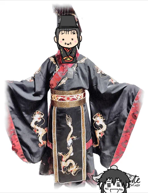 残業明けて帰ったら、注文してた漢代の冕服が届いてたので早速試着してみました〜!
実際に自分で冕服を着てみて、裾がとても重くて体の重心が大分とられたりとか色々と初めて気づくことが多かったです。さっそく自分の創作に活かせそう、試着は歴創者に必要…ンガボボ理解した 