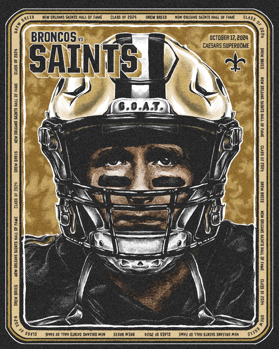 Saints's tweet photo. Honoring the 🐐 https://t.co/olfVmSivc7