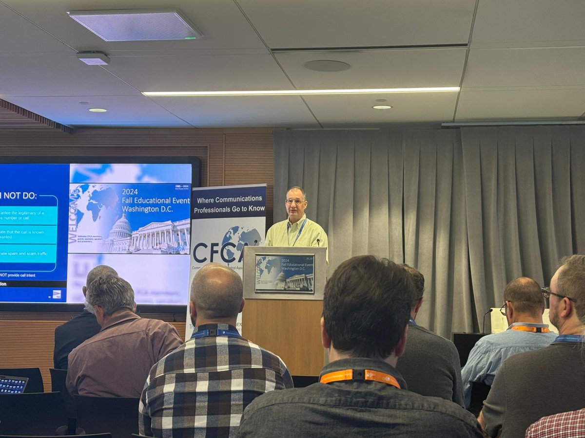 First up at our Fall Event today was Jim Tyrrell of <a href="/TNSI/">TNS, Inc.</a> discussing “How Call Authetication and Spoof Protection technology is Reatorong Trust in the Voice Channel”.

#Spoofing #SpoofedNumbers #Scams #CallAuthetication #FraudPrevention