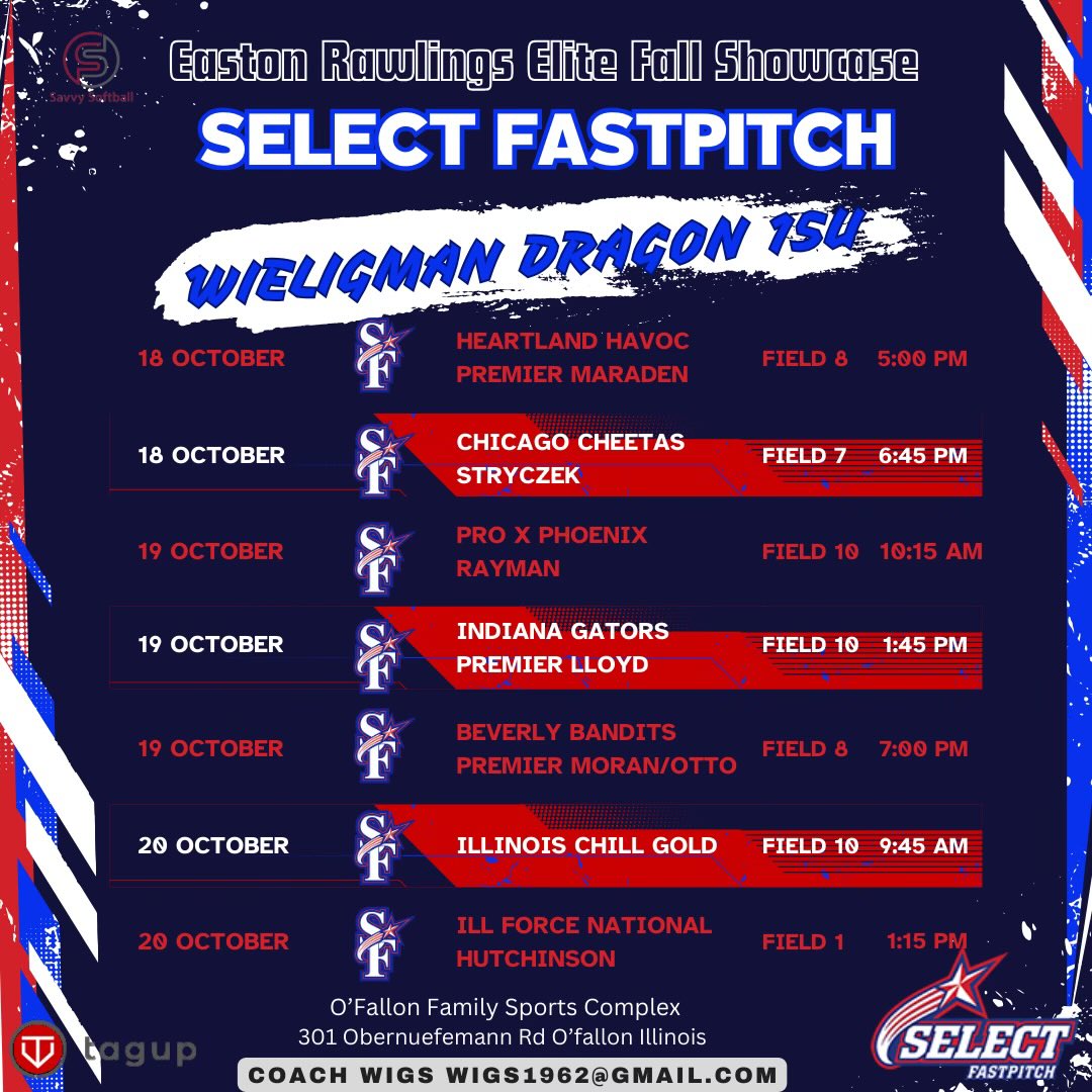 Come check this team out in O’Fallon, IL this weekend! 🥎 We kickoff the weekend Friday evening.