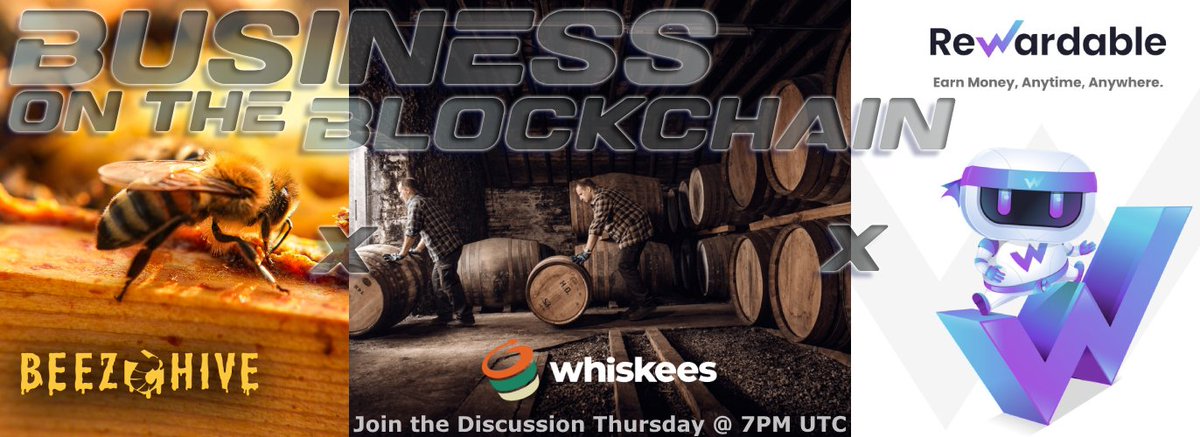 Business On The Blockchain (@bizonblockchain) on Twitter photo 📣Join us this Thursday at 7PM UTC as we explore the process of bringing goods and services on-chain with <a href="/BeezHiveNFT/">BeezHive 🐝🍯</a>, <a href="/WhiskeesNFTs/">🥃 Whiskees NFTs | SOLD OUT</a>, and <a href="/rewardable_app/">Rewardable</a>!
Set your reminder now 👇
x.com/i/spaces/1DXxy… 📣Join us this Thursday at 7PM UTC as we explore the process of bringing goods and services on-chain with <a href="/BeezHiveNFT/">BeezHive 🐝🍯</a>, <a href="/WhiskeesNFTs/">🥃 Whiskees NFTs | SOLD OUT</a>, and <a href="/rewardable_app/">Rewardable</a>!
Set your reminder now 👇
x.com/i/spaces/1DXxy…