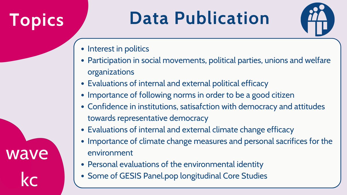 We are happy to announce the publication of the wave kc of the GESIS Panel.pop! Click on the link and follow the instructions to get our data: gesis.org/en/gesis-panel…
If you use our data tell us! We will gladly include your publications in our bibliography.