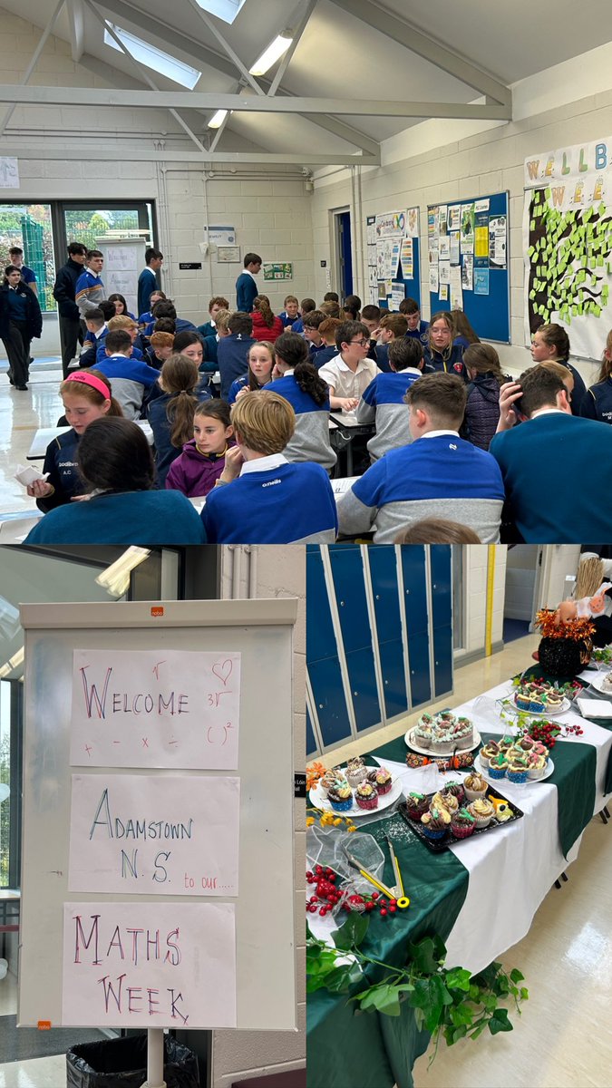 A big thank you to <a href="/colaisteabbain/">Coláiste Abbáin Secondary School</a> for inviting 5th &amp; 6th class student over for Maths activities and treats during Maths Week. They had a great time playing maths games with some 1st year students!