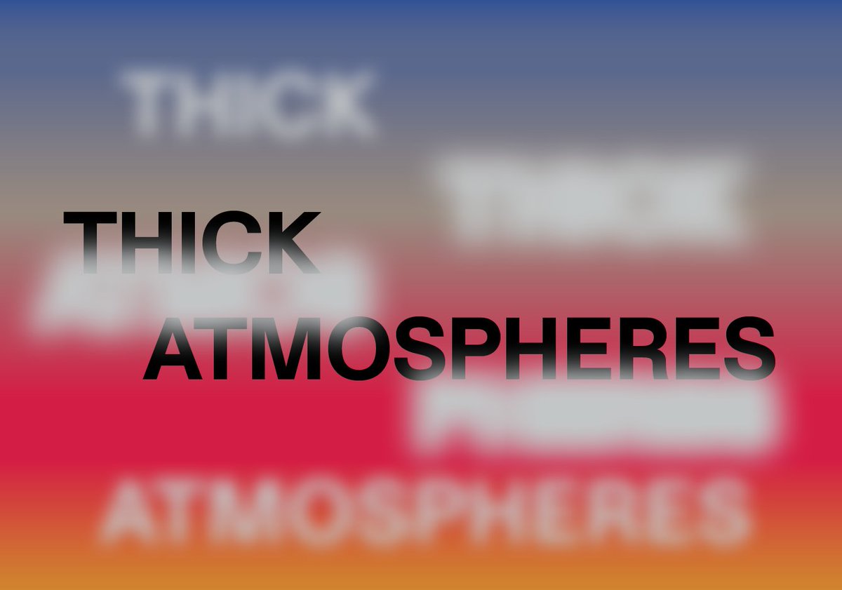 Tomorrow I'll moderate the roundtable "Uncertain Gazes: the Anthropocene in Arts and Sciences", feat. Cristina Baldacci, Matteo Pasquinelli, Giulia Rispoli, as part of the "Thick Atmospheres" symposium organized by Fondazione In Between Art Film in Venice inbetweenartfilm.com/thick-atmosphe…
