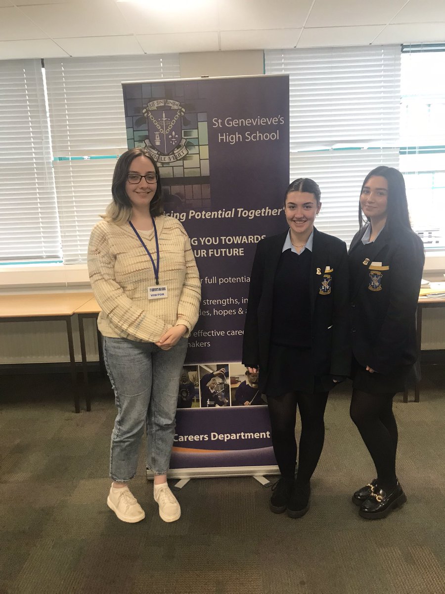devlin_orlagh's tweet photo. We were delighted to have Lauren Bowman from PWC speaking to the year 14 pupils today about the apprenticeship and school leaver opportunities available at PWC. Lauren is a past pupil who is currently employed by PWC. @stgensAP @_stgens @PwC_UK https://t.co/XKmK0XpotA