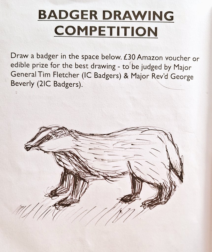 KSBHistory's tweet photo. First, second, & first place in the badger drawing competition! Great to have some light-hearted fun like this on the tour! @KingsBruton #KSBBattlefieldsTour2024 #KSBHistory #KSBEnglish #KSBChaplaincy #KSB3rdForm https://t.co/XIsvTIkqoo