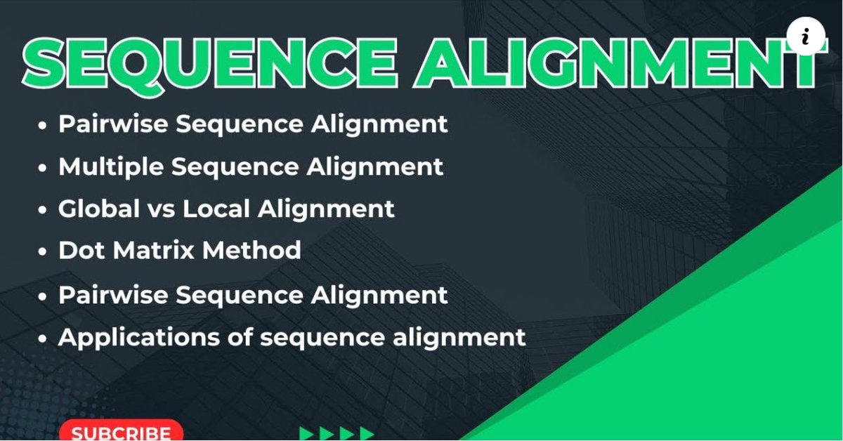 OmicsBiotech's tweet photo. 🚨 **New Bioinformatics Video!** 🚨
**What is Sequence Alignment** 
A key tool in comparing DNA, RNA, and protein sequences! Perfect for students and researchers. 🧬💻
Watch now 👉 https://t.co/OTv6yRAWT6
Like, share, and drop your thoughts! https://t.co/5Vzz6GFN1q