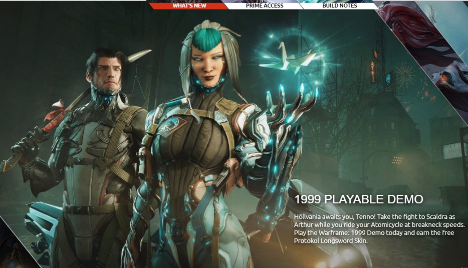 The Warframe 1999 Playable Demo is live now!
#Warframe