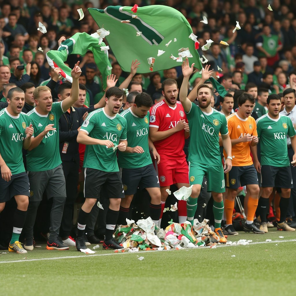 Kick off has been delayed as the home fans are turning nasty. Credit to WWFC players, creating a barricade around Alessio Rossi as he gets peppered with fag packets and polystyrene trays. 

Not what football is about.