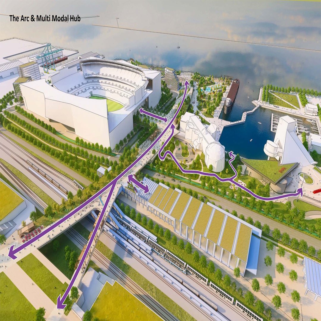 CityofCleveland's tweet photo. Cleveland awarded nearly $60 Million for North Coast Connector! 🌊🚶🏙️ 

The first phase of the NC Connector Project will transform SR-2 into a pedestrian-friendly boulevard, improving mobility between downtown and the lakefront. #CLENorthCoast https://t.co/KxJ8UrzQS5