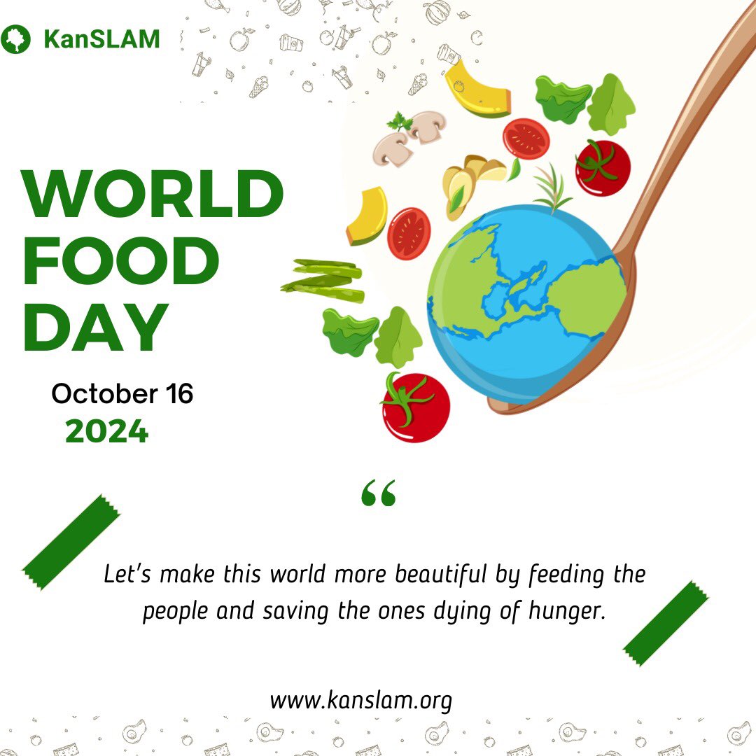 KanoSlam's tweet photo. On World Food Day 2024, the Kano State-led Accountability Mechanism (KanSLAM) calls for urgent action to address the growing food insecurity in our communities. 

With rising challenges from climate change, desertification, and land degradation, it is critical that we strengthen https://t.co/eQc9v0lNJX