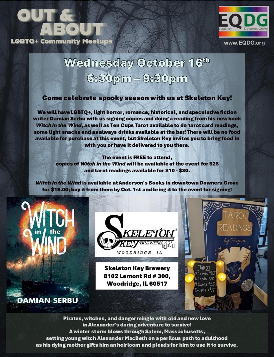 DamianSerbu's tweet photo. Tonight’s the night! I hope to see you there! #halloween2024 #bookrelease #gaywriter #witch https://t.co/bVg36KwGPi