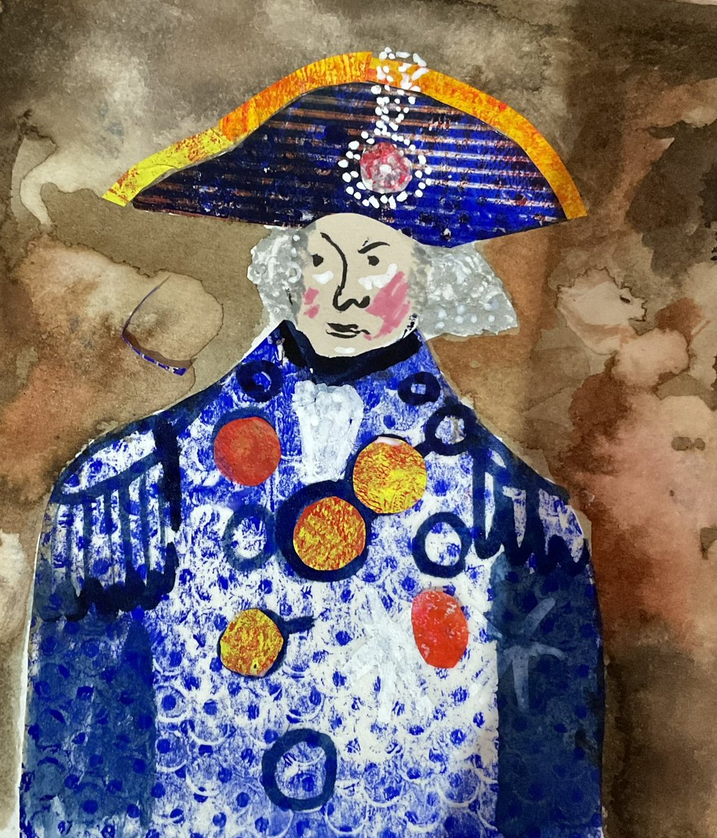 Nelson in collage. #nelson #admiralhoratio #horationelson #1stviscountnelson #historical #editorialillustration #nonfictionillustration #picturebookillustration